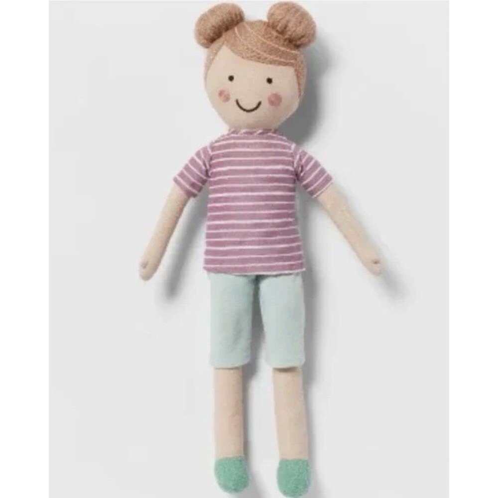 Pillowfort Novelty Pillow Pal Plush Doll 20" Striped Purple NEW